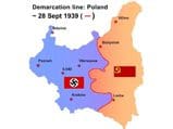 A map of the demarcation line in poland.