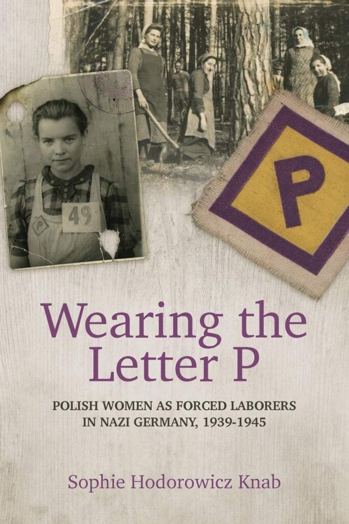 A book cover with a picture of a woman and the words " wearing the letter p ".