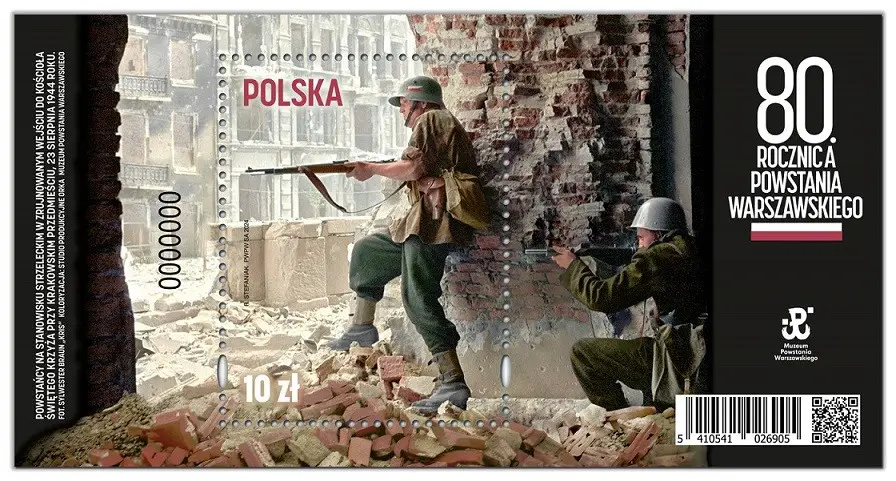 Polish stamp commemorating the Warsaw Uprising.