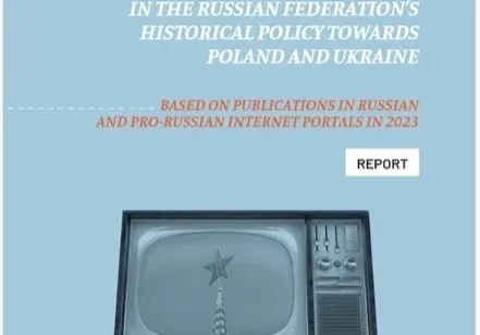 Report cover with vintage TV illustration.